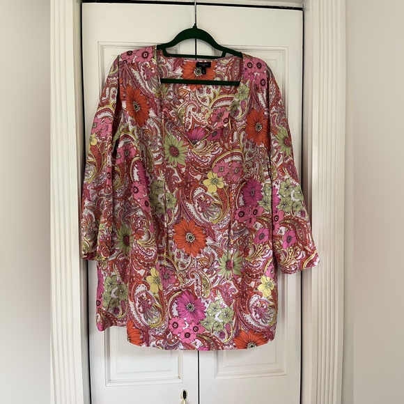Talbots Pink White Sleeveless T-Shirt Size 3X (Plus) - 74% off | ThredUp